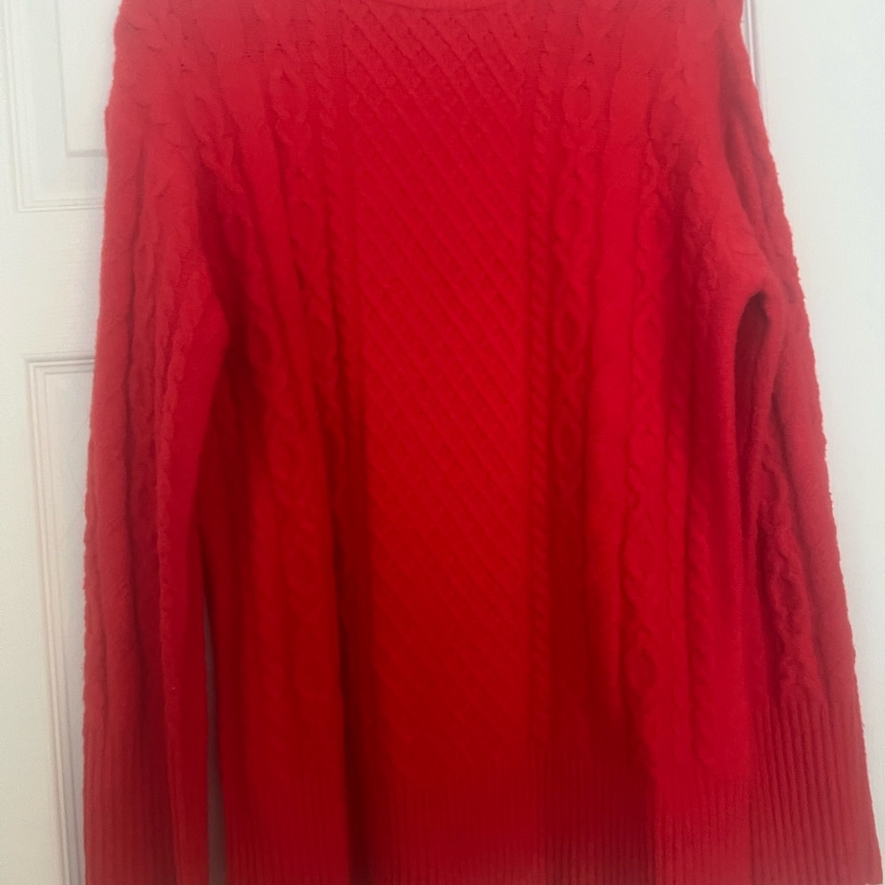 a new day Women's Vibrant Red Crew Neck Sweater